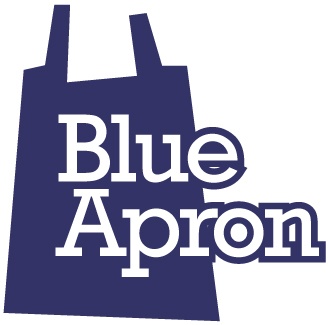 Blue Apron food delivery logo.